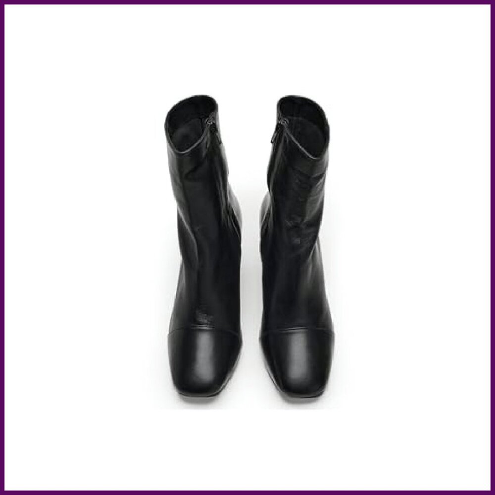 Leather Ankle Boots Size 6-11, 6-Inch Shaft Height - Picture 3 of 8